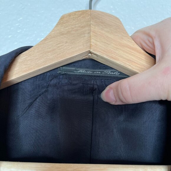 Ermenegildo Zegna Super 100S Navy Wool Mens Blazer 48 - Picture 11 of 12